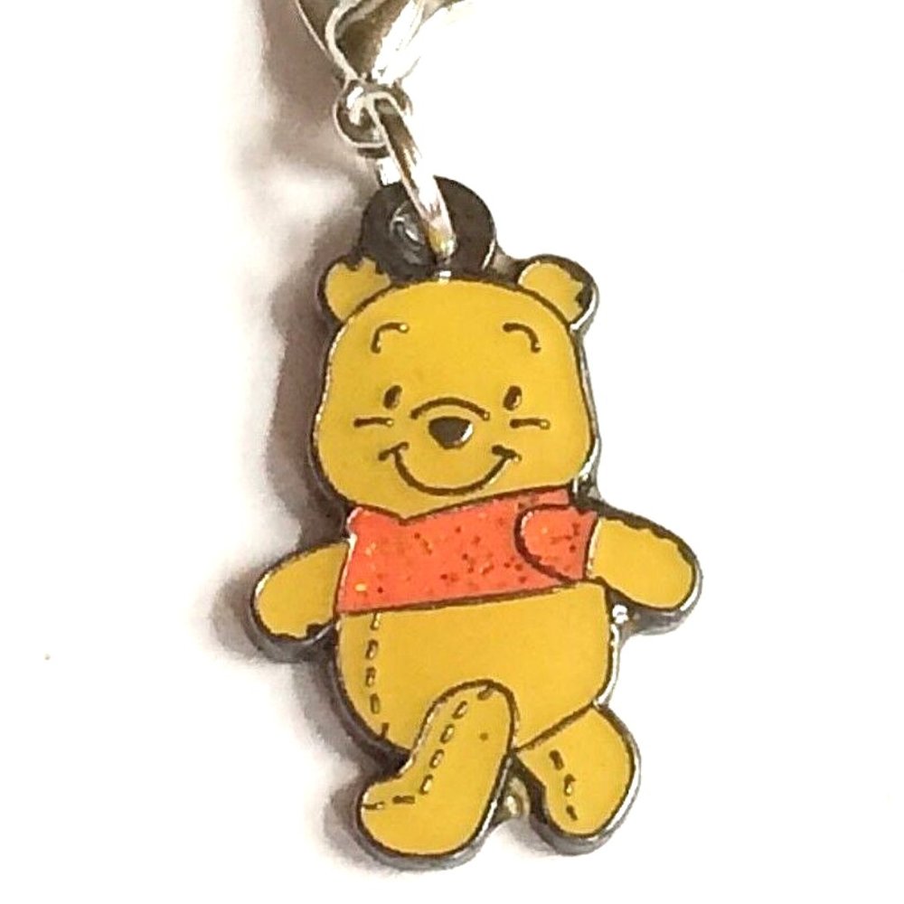 Vintage Disney Winnie the Pooh Charm Zipper Pull Clip On For Bracelet Purse